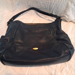Tahari black leather purse